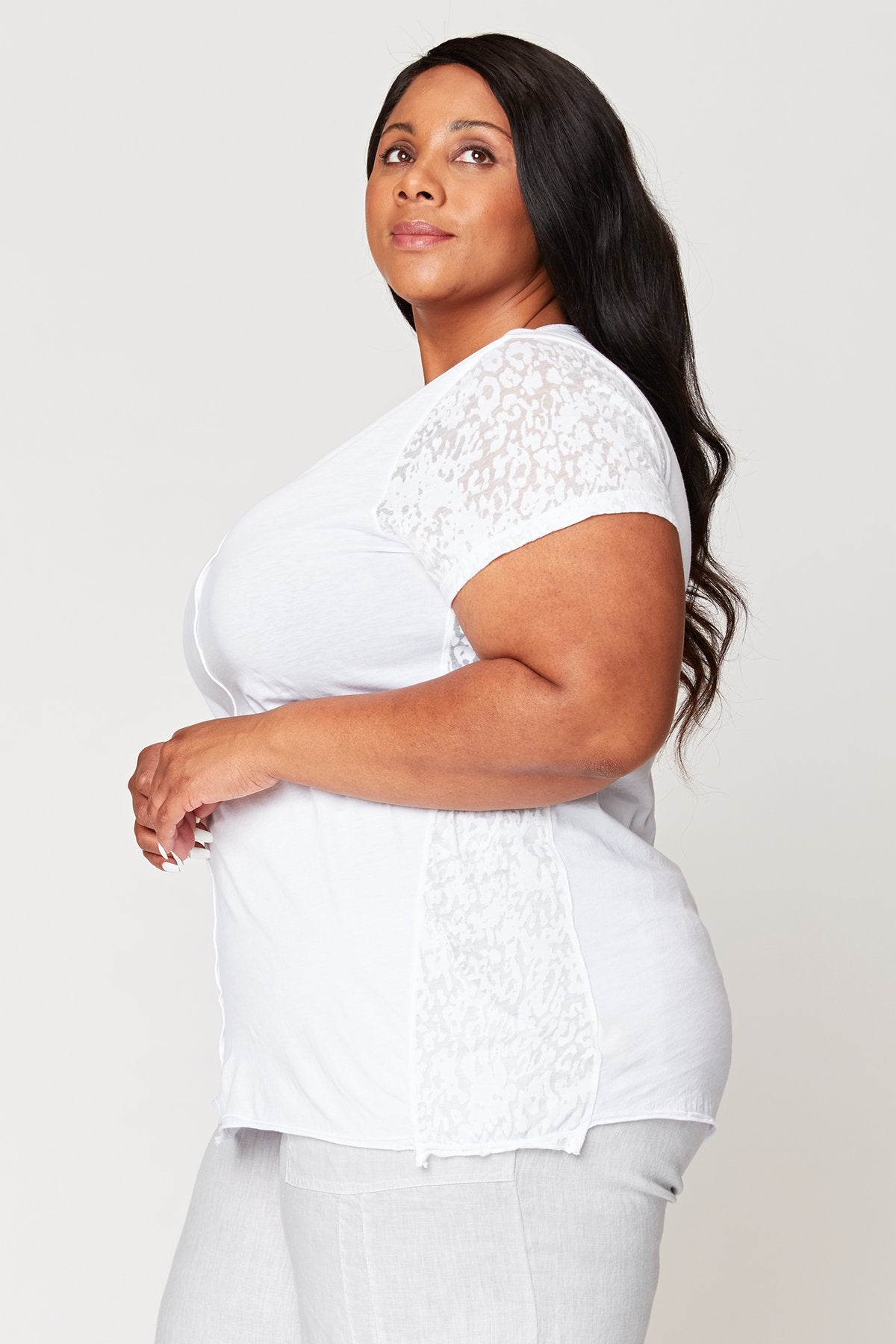 XCVI Plus Junia Burnout V-Neck