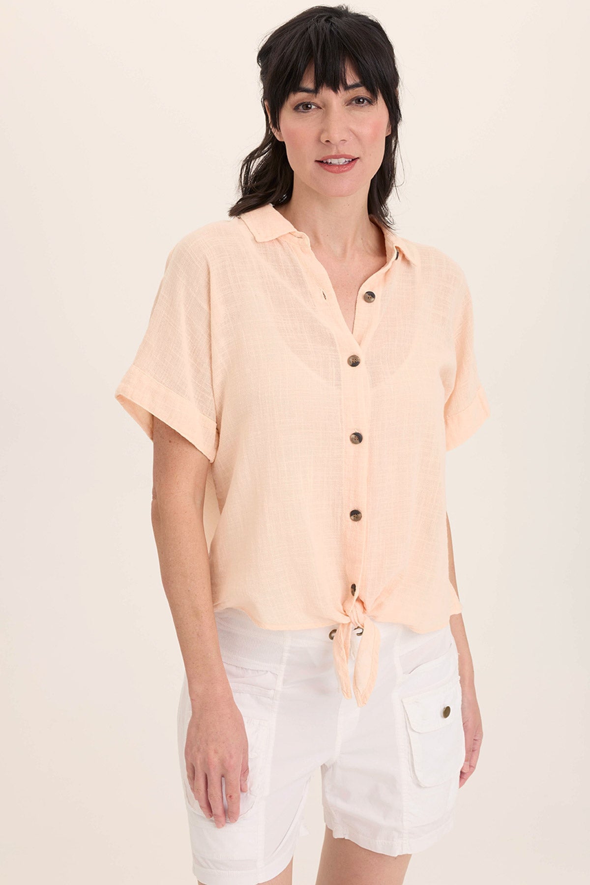 Wearables Teagan Gauze Tie-Up Top