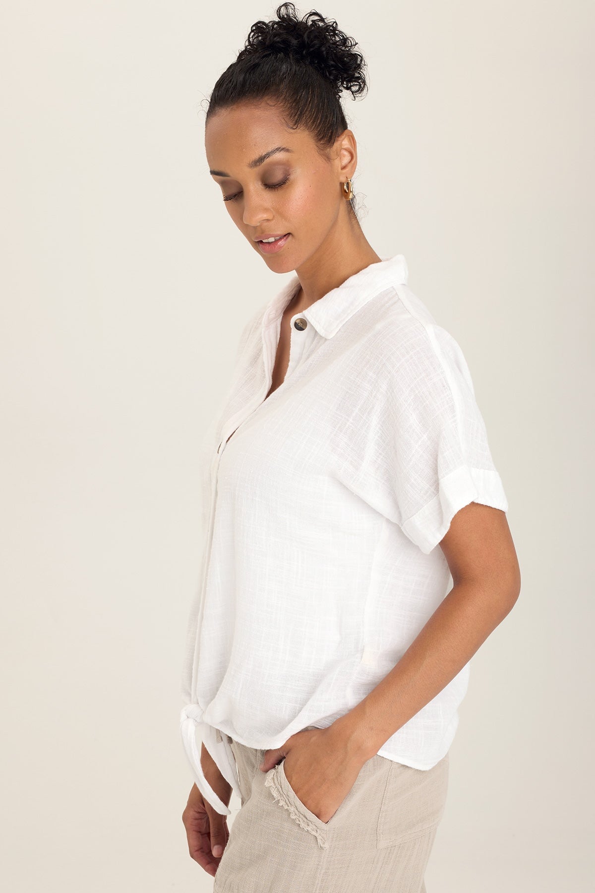 Wearables Gauze Teagan Tie Top