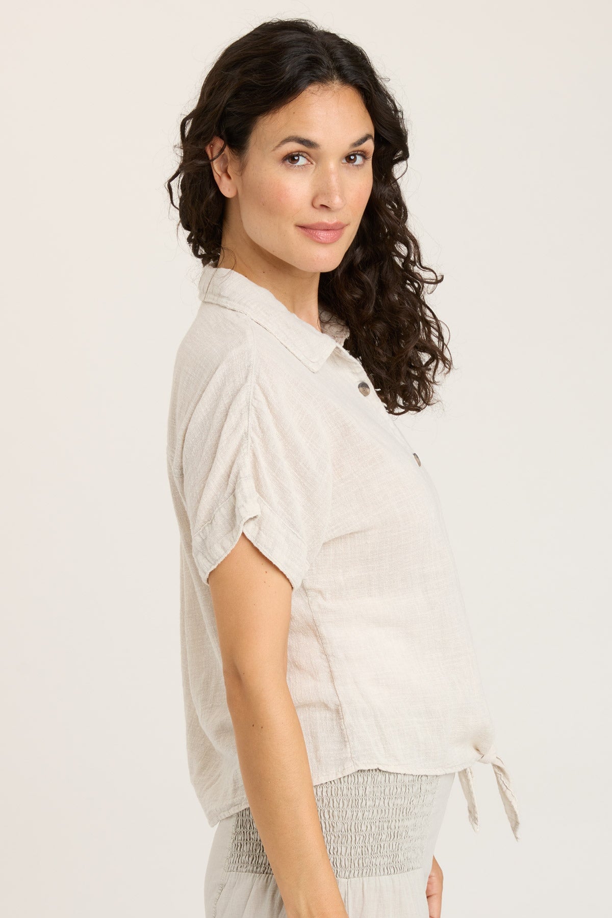 Wearables Gauze Teagan Tie Top