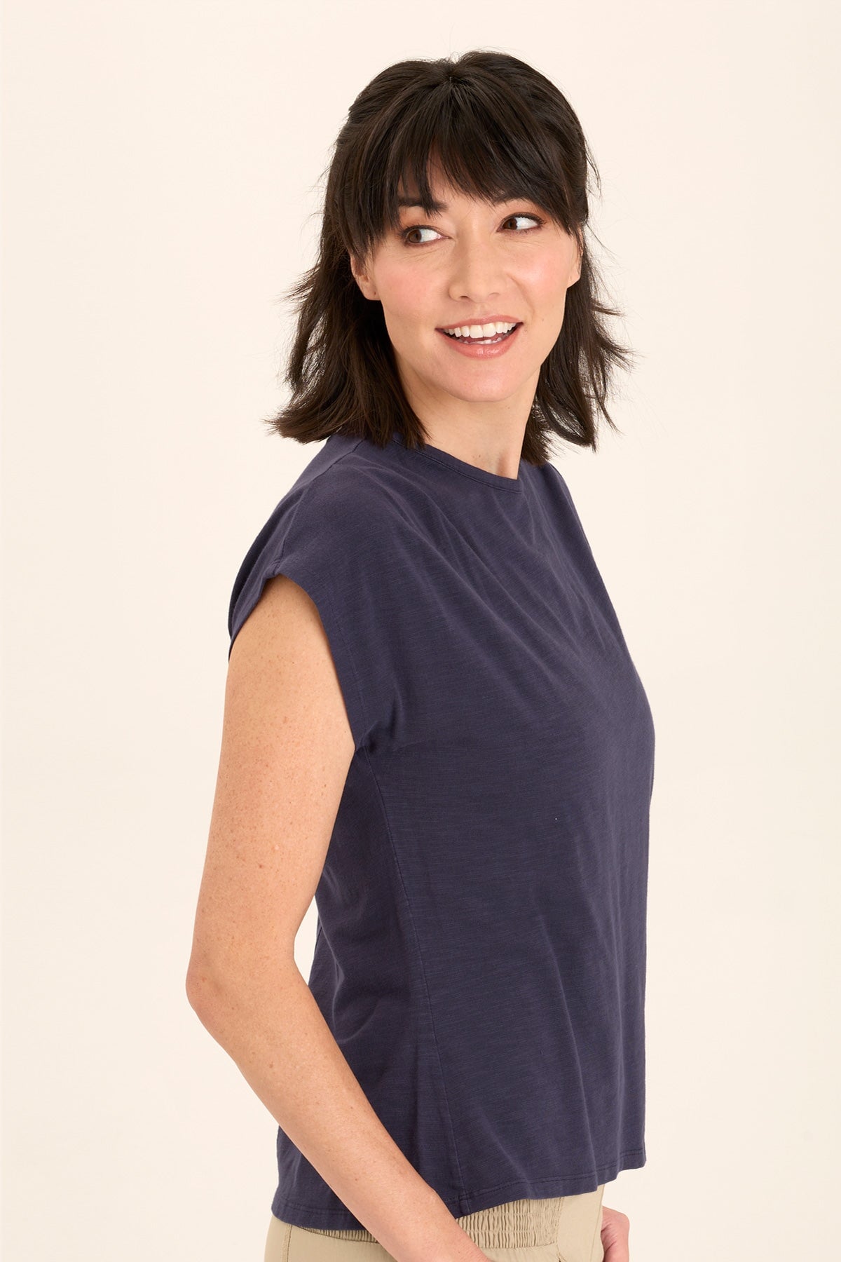 Wearables Arwen Soft Jersey Mock Neck Tee