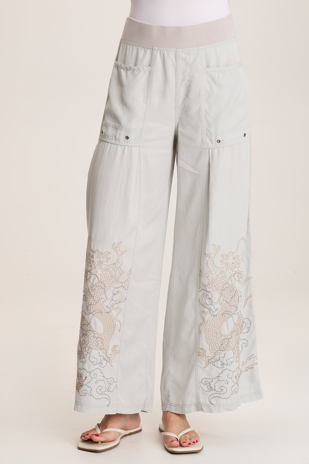 XCVI Pheodora Embroidered Pant 