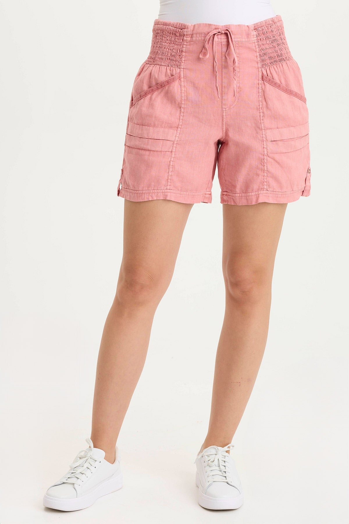 XCVI Rebel Linen Tabbed Short