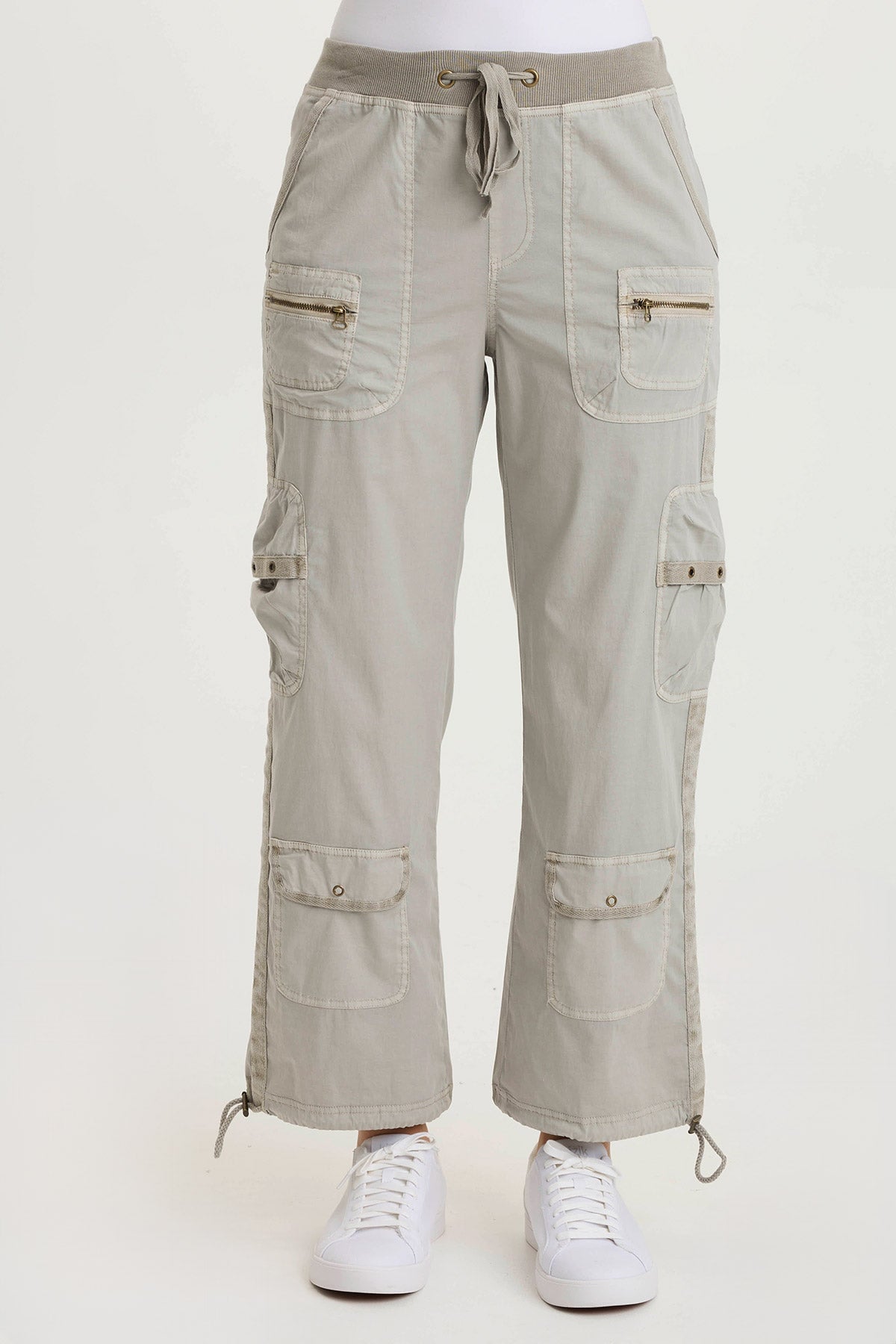 XCVI Langley Poplin Cinched Leg Cargo Pant